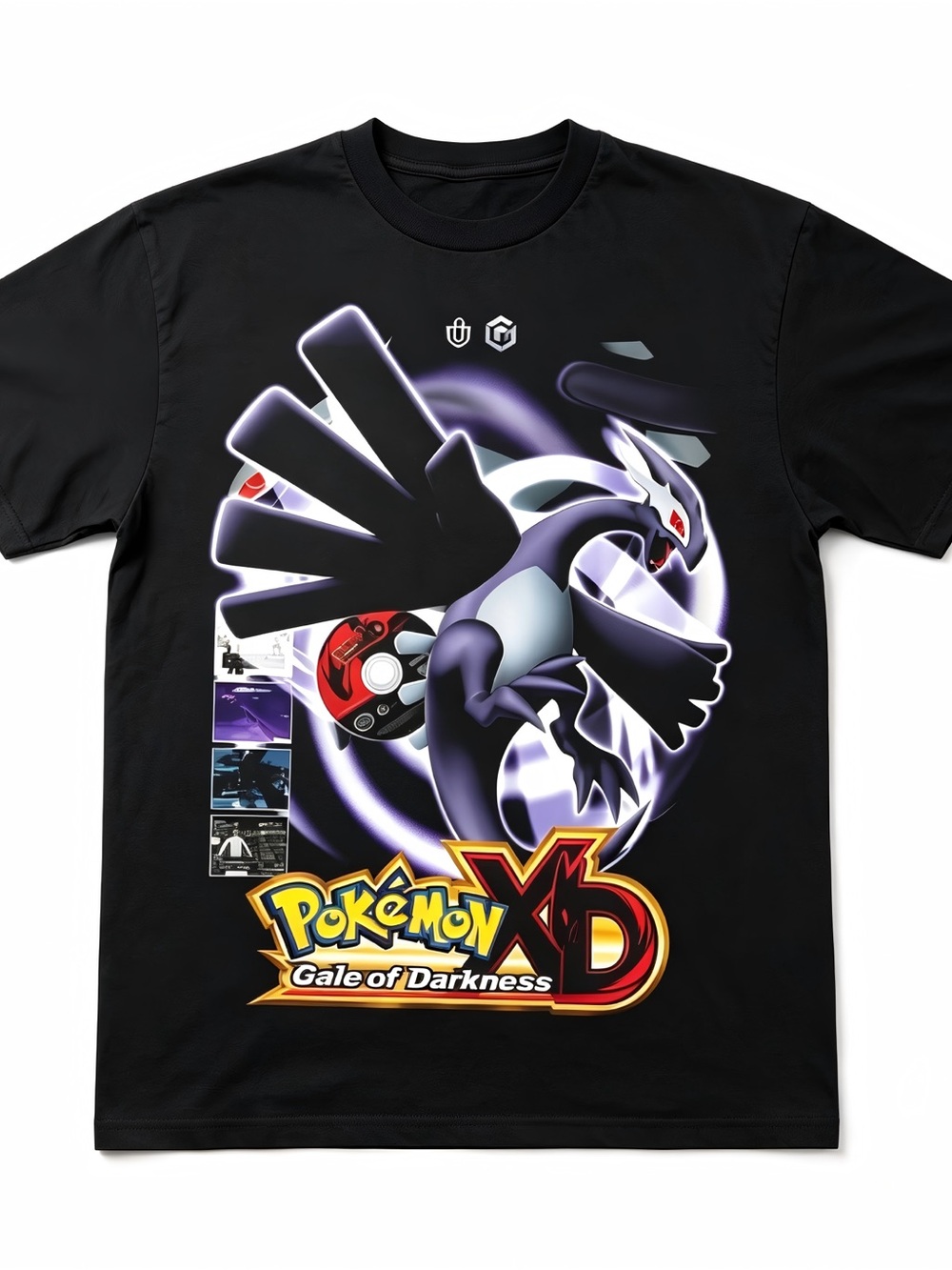 Pokémon XD Black Short-Sleeve Graphic Tee featuring Lugia T-shirt Unisex